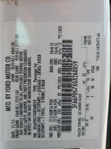 2016 FORD FUSION S - 3FA6P0G7XGR268059