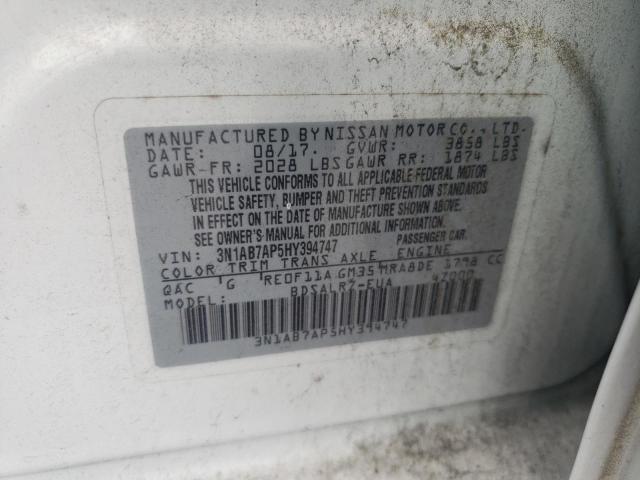 2017 NISSAN SENTRA S - 3N1AB7AP5HY394747