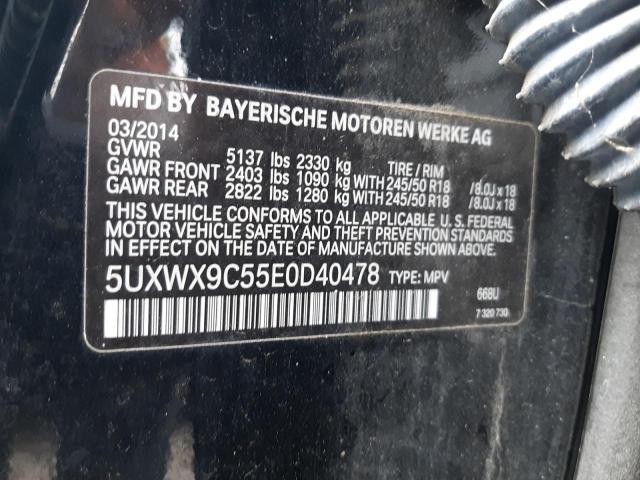 VIN 5UXWX9C55E0D40478 2014 BMW X3 no.13