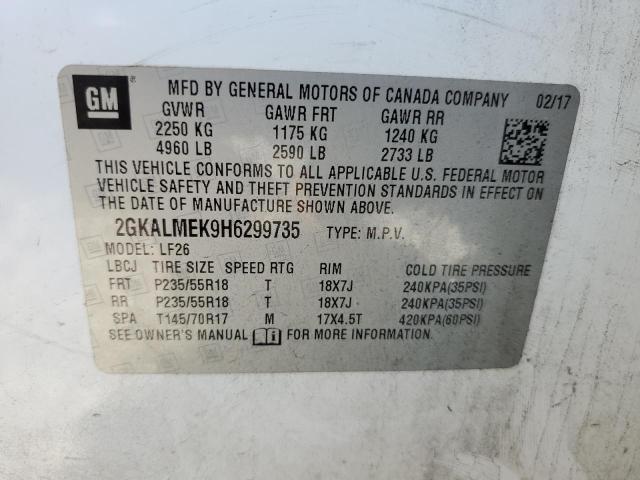 2017 GMC TERRAIN SL - 2GKALMEK9H6299735
