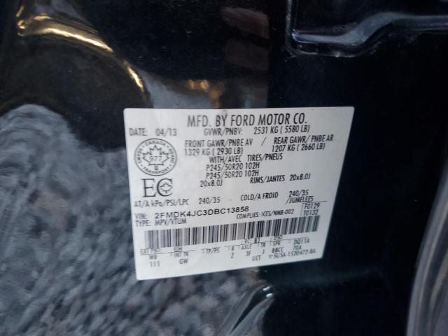 VIN 2FMDK4JC3DBC13858 2013 Ford Edge, Sel no.13