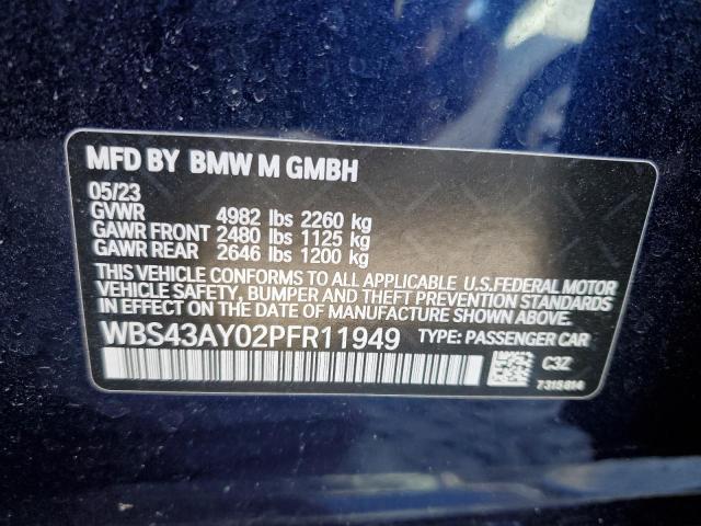 2023 BMW M3 COMPETI - WBS43AY02PFR11949