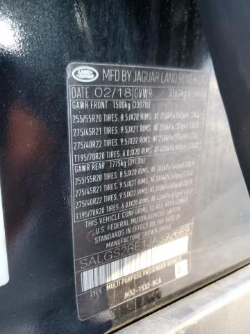 2018 LAND ROVER RANGE ROVE - SALGS2RE1JA392669