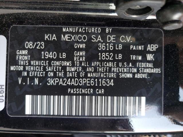 VIN 3KPA24AD3PE611634 2023 KIA RIO no.12