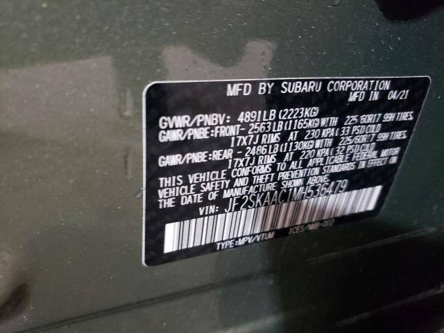 2021 SUBARU FORESTER - JF2SKAAC1MH536479