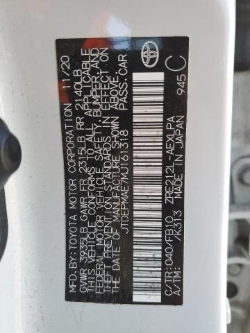 2021 TOYOTA COROLLA LE - JTDEPMAE7MJ161318