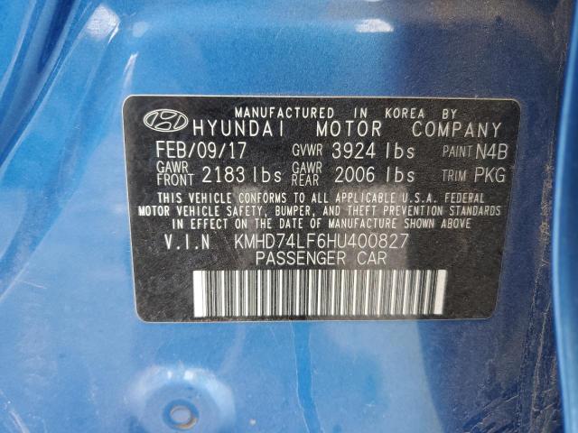 2017 HYUNDAI ELANTRA SE - KMHD74LF6HU400827