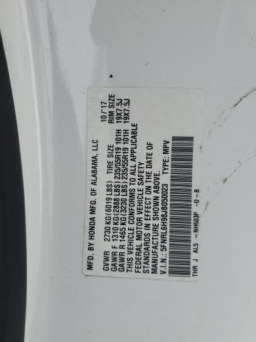 2018 HONDA ODYSSEY EL - 5FNRL6H98JB050023
