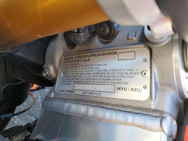 2023 APRILIA RSV4 FACTO ZD4KYUB0XPS000757