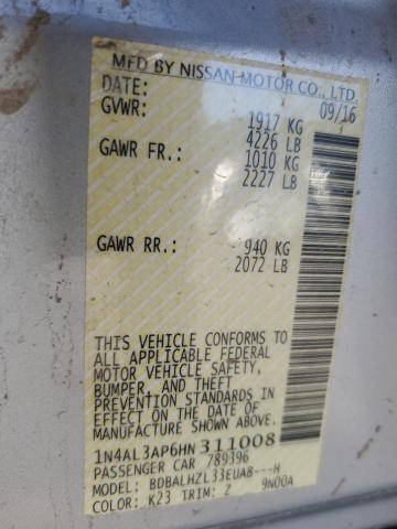 2017 NISSAN ALTIMA 2.5 - 1N4AL3AP6HN311008