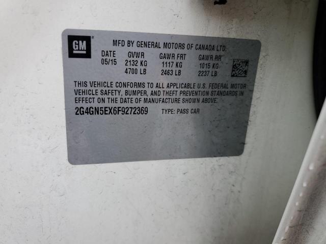 2015 BUICK REGAL PREM 2G4GN5EX6F9272369
