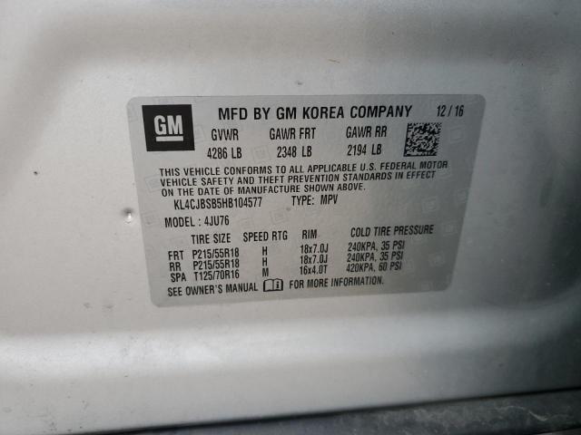 2017 BUICK ENCORE PRE - KL4CJBSB5HB104577