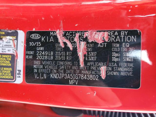 2016 KIA SOUL + - KNDJP3A51G7843802