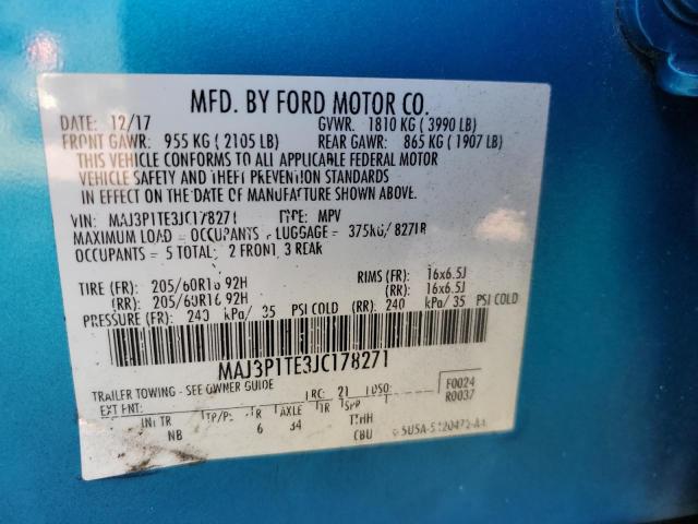 2018 FORD ECOSPORT S - MAJ3P1TE3JC178271
