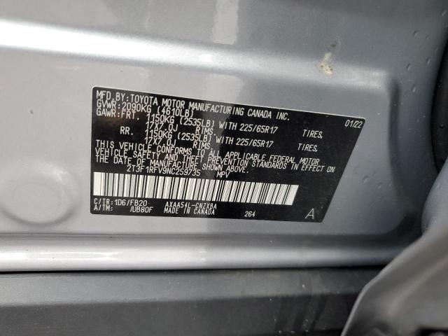 VIN 2T3F1RFV9NC259735 2022 TOYOTA RAV4 no.13