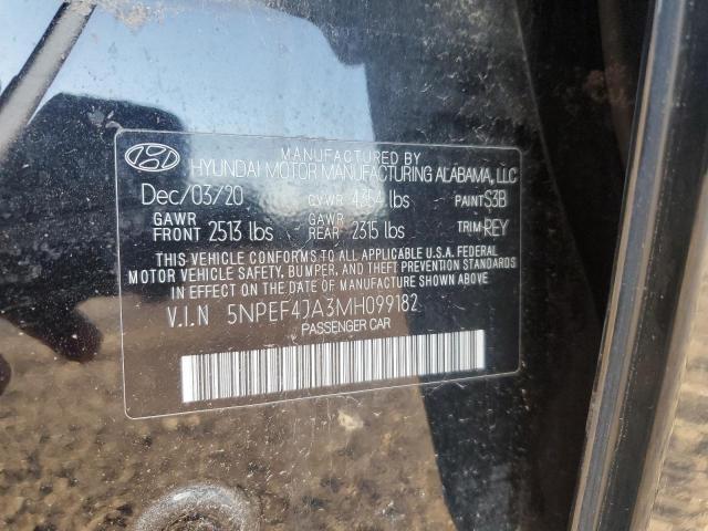 2021 HYUNDAI SONATA SEL 5NPEF4JA3MH099182
