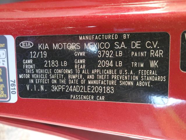 2020 KIA FORTE FE - 3KPF24AD2LE209183
