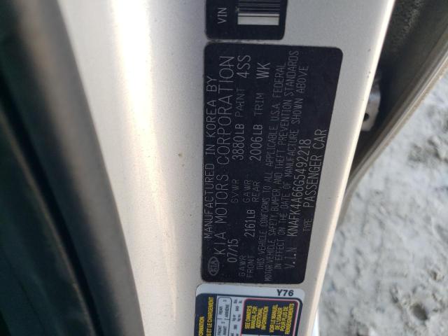 2016 KIA FORTE LX - KNAFK4A66G5492218
