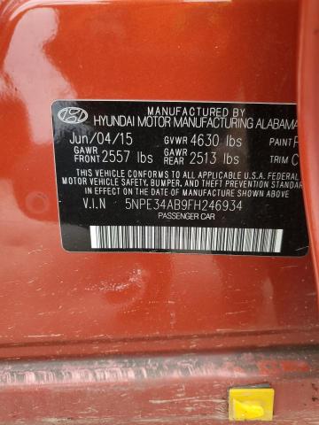 2015 HYUNDAI SONATA SPO - 5NPE34AB9FH246934