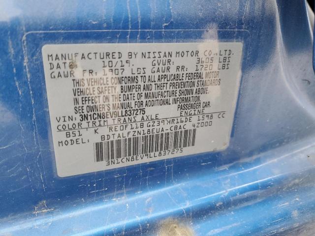 2020 NISSAN VERSA SV - 3N1CN8EV9LL837275