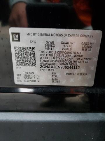 2018 CHEVROLET EQUINOX LT - 2GNAXJEV9J6244112