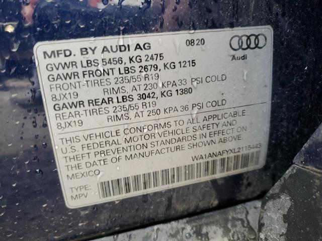 VIN WA1ANAFYXL2115443 2020 AUDI Q5 no.13