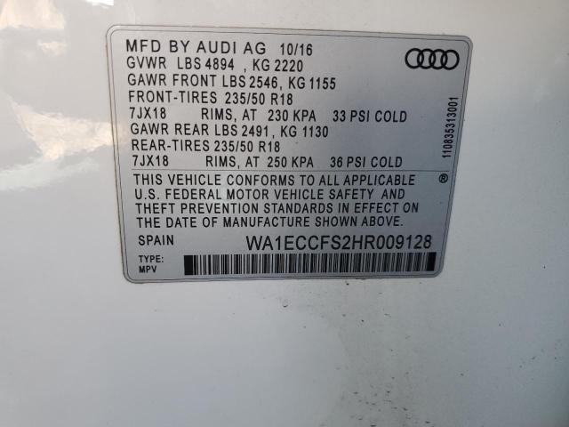 VIN WA1ECCFS2HR009128 2017 AUDI Q3 no.14