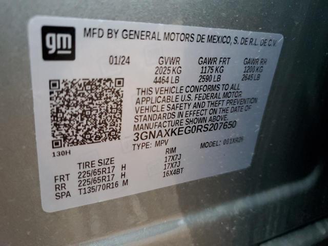 2024 CHEVROLET EQUINOX LT - 3GNAXKEG0RS207650