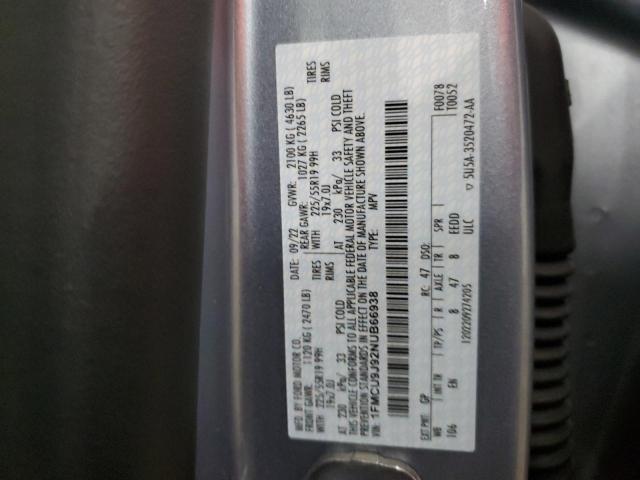 2022 FORD ESCAPE TIT - 1FMCU9J92NUB66938