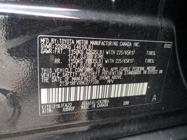 2022 TOYOTA RAV4 XLE - 2T3P1RFVXNC277598