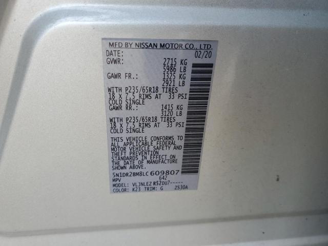 2020 NISSAN PATHFINDER - 5N1DR2BM8LC609807