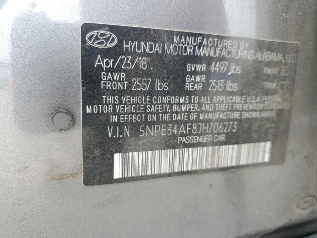 2018 HYUNDAI SONATA SPO - 5NPE34AF8JH706273