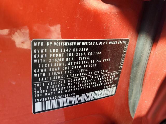 2018 VOLKSWAGEN TIGUAN SE - 3VV3B7AX3JM162149