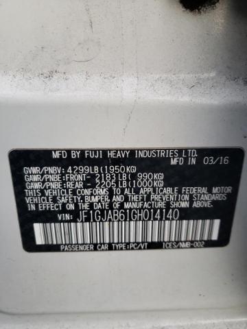 2016 SUBARU IMPREZA PR - JF1GJAB61GH014140