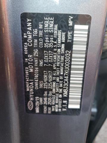 2019 HYUNDAI TUCSON LIM - KM8J3CA47KU003032