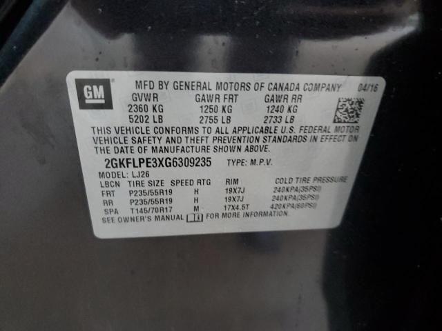 2016 GMC TERRAIN SL - 2GKFLPE3XG6309235