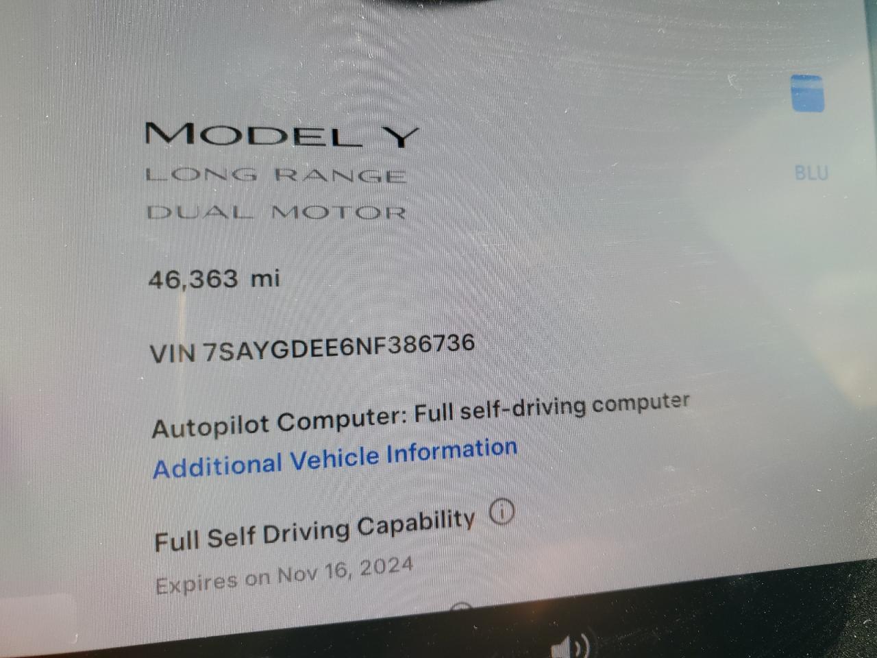 Lot #2990977232 2022 TESLA MODEL Y