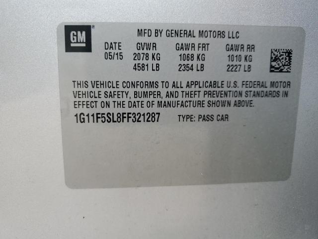 VIN 1G11F5SL8FF321287 2015 CHEVROLET MALIBU no.13