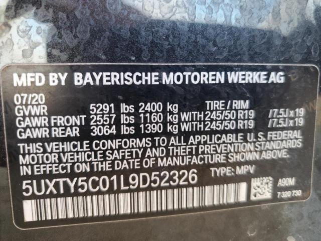 2020 BMW X3 XDRIVE3 - 5UXTY5C01L9D52326