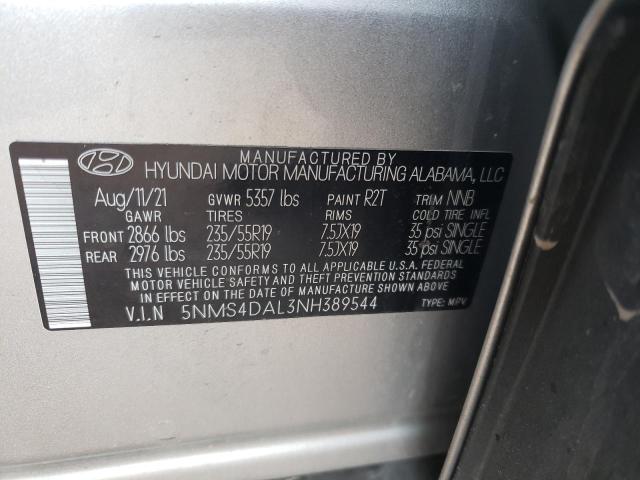 2022 HYUNDAI SANTA FE L - 5NMS4DAL3NH389544