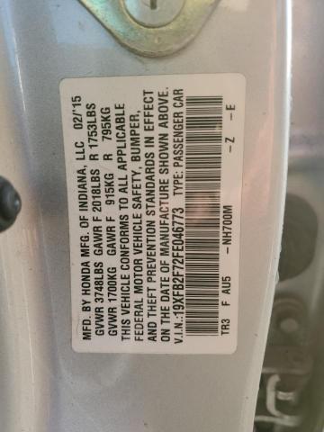 2015 HONDA CIVIC SE - 19XFB2F72FE046773