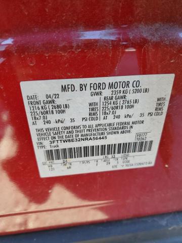 2022 FORD MAVERICK X - 3FTTW8E32NRA56445