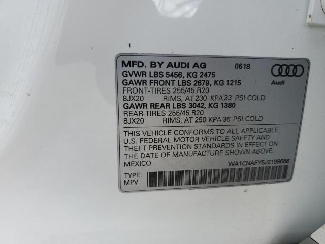 2018 AUDI Q5 PRESTIG WA1CNAFY5J2198656