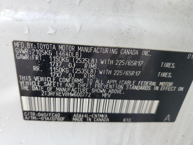 2017 TOYOTA RAV4 XLE - 2T3RFREV8HW600772