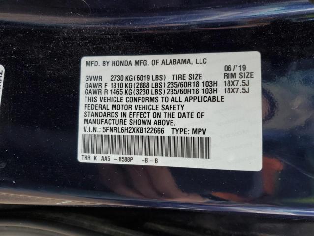2019 HONDA ODYSSEY LX 5FNRL6H2XKB122666