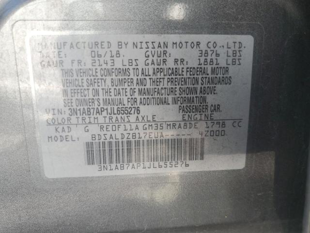 VIN 3N1AB7AP1JL655276 2018 NISSAN SENTRA no.12