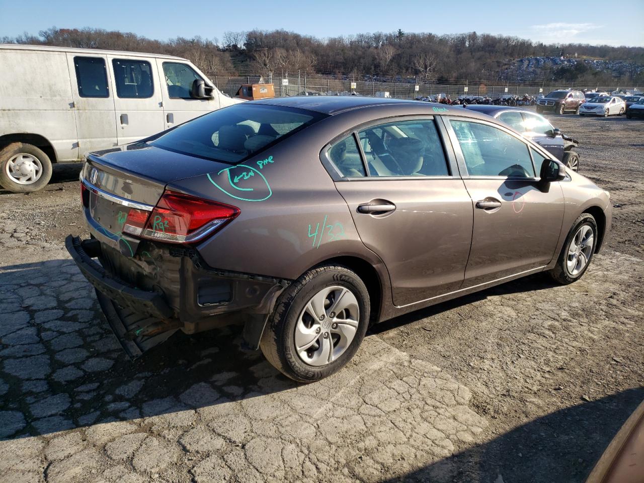 Lot #3033327882 2013 HONDA CIVIC LX