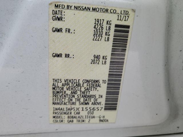 2018 NISSAN ALTIMA 2.5 - 1N4AL3AP5JC155657