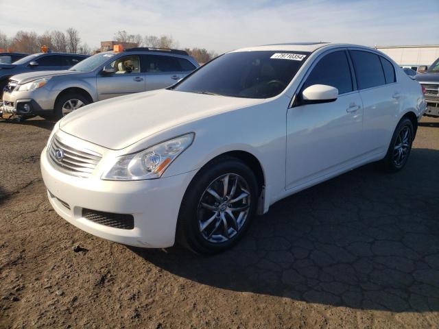 INFINITI G37 2009 white  gas JNKCV61F49M050327 photo #1