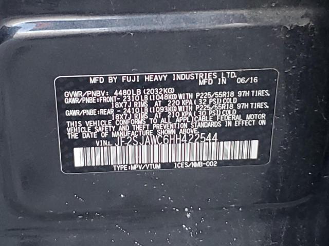 2017 SUBARU FORESTER 2 - JF2SJAWC6HH422544
